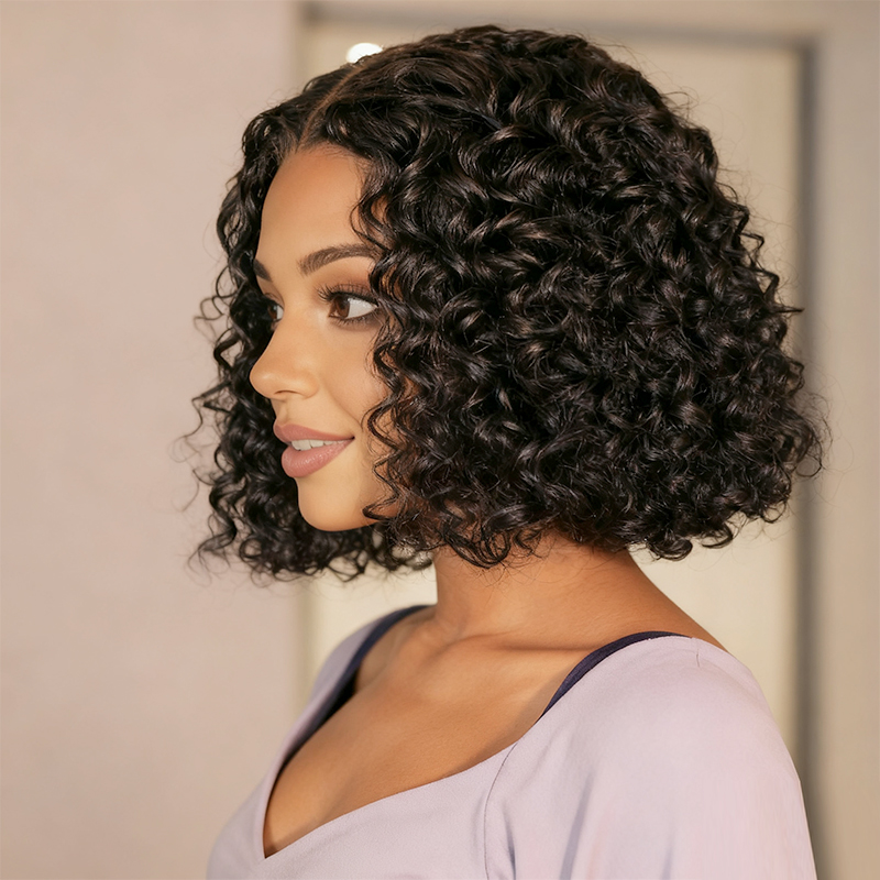 Pre Everything Wigs | Water Wave Glueless 13x4 Frontal HD Lace Human Hair Wig Pre-cut & Plucked & Bleached