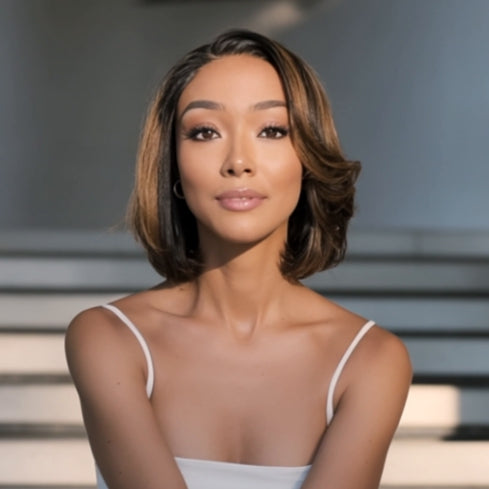 Pre Everything Wigs | Loose Wave Layered Cut Glueless 5x5 Closure HD Lace Human Hair Wig Pre-cut & Plucked & Bleached