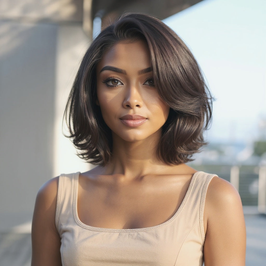 Pre Everything Wigs | Loose Wave Layered Cut Glueless 5x5 Closure HD Lace Human Hair Wig Pre-cut & Plucked & Bleached