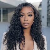 Pre Everything Wigs | Water Wave Glueless 13x4 Frontal HD Lace Human Hair Wig Pre-cut & Plucked & Bleached