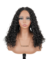 24" HD Full Lace Hand-tied Knotless Boho Box Braided With Curls Wear Go Glueless Wig