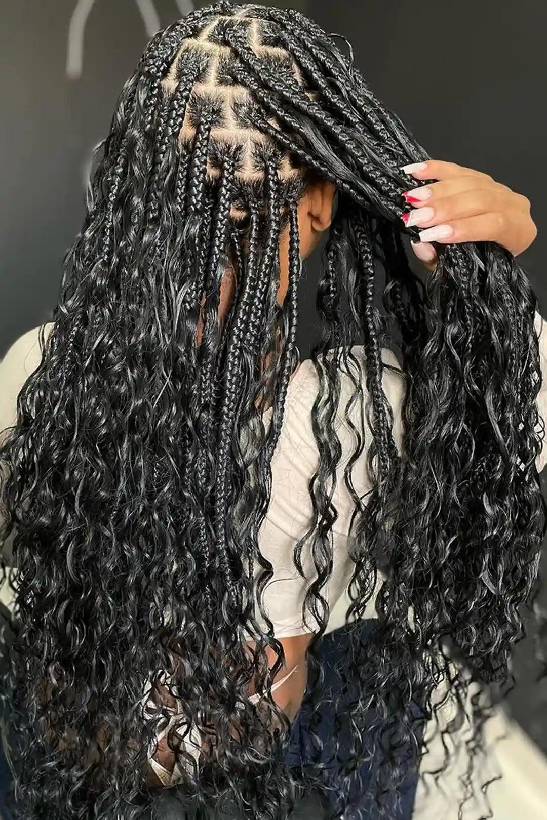 Pre-Divided Deep Wave Bulk Human Hair For Braiding