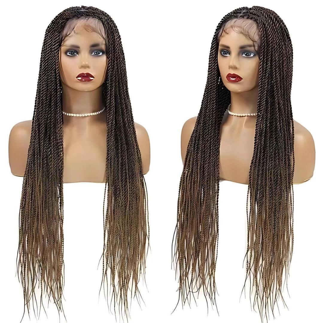 360° HD Full Lace Knotless Box Braids Human Straight Hair Natural Black